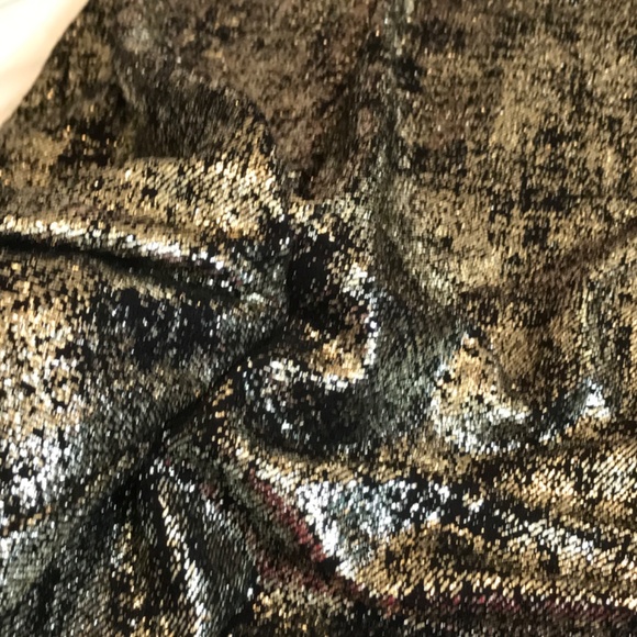 ALFANI Rose Shimmer Metallic Fit & Flare Dress Black Gold Women’s Plus Size 16 - Picture 9 of 16